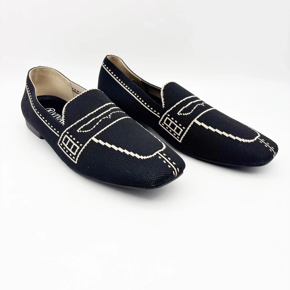 NWB Vivaia Sierra Slip On Washable Loafers in Black Size 40 - Picture 6 of 16